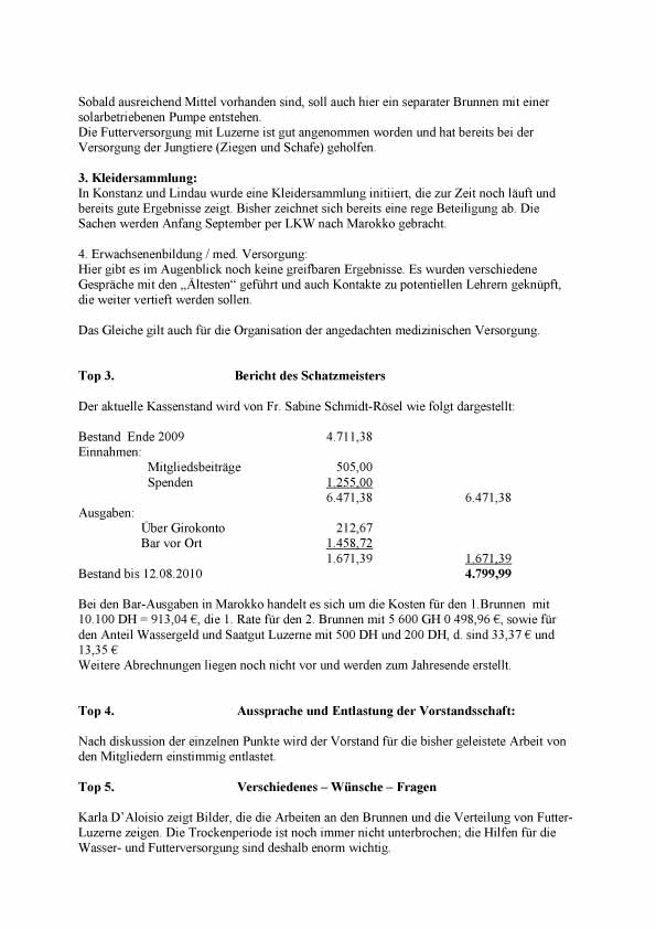 Mitgliederversammung 2010 Imdokal