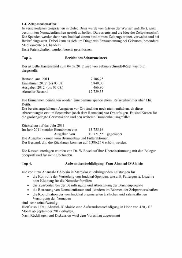 Mitgliederversammung 2012 Imdokal