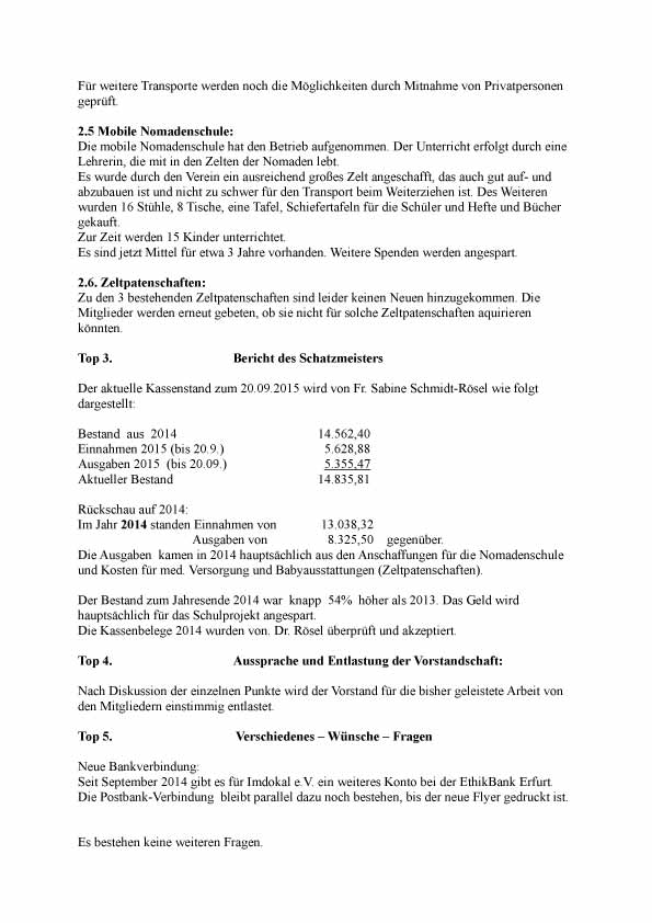 Mitgliederversammung 2015 Imdokal