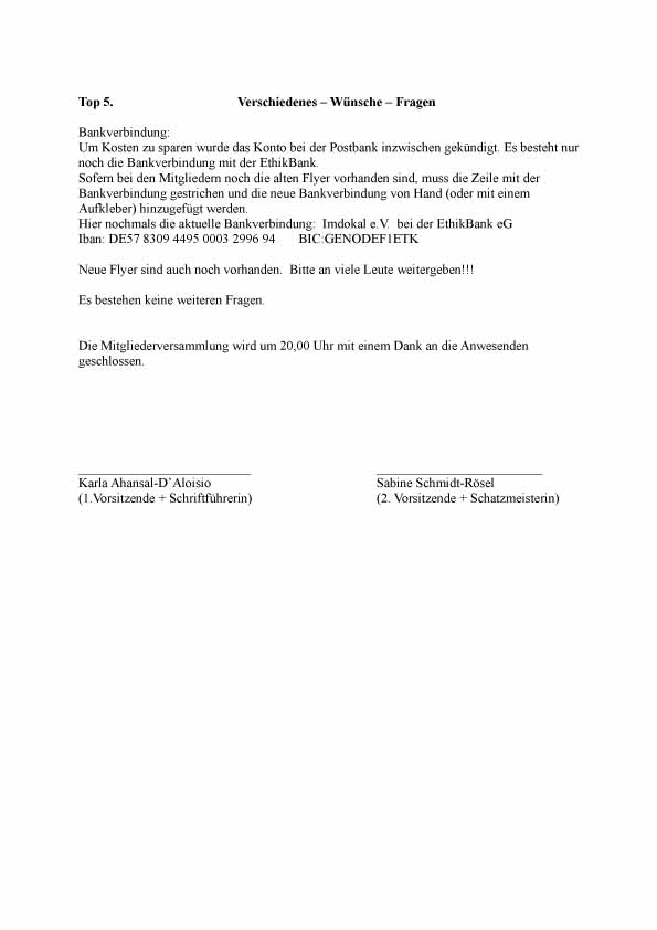 Mitgliederversammung 2016 Imdokal